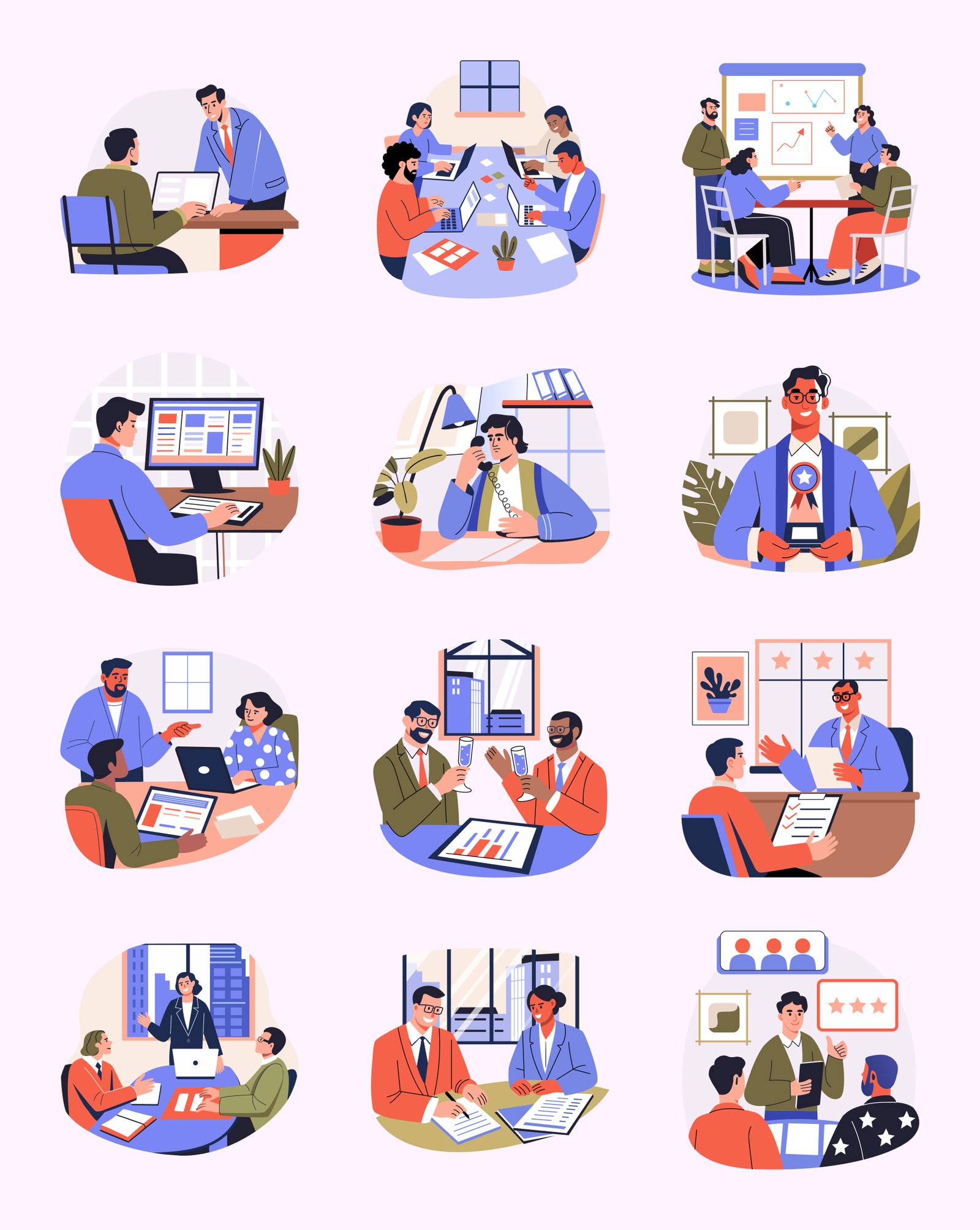 Corporate Vector Illustration Set