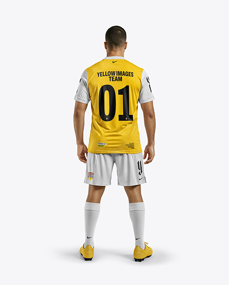 Soccer Player Wearing Jersey and Shorts Mockup - Jersey t shirt mockup