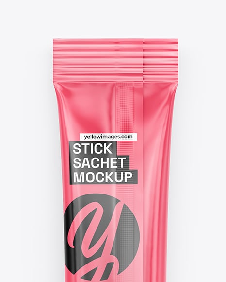 Glossy Stick Sachet Mockup