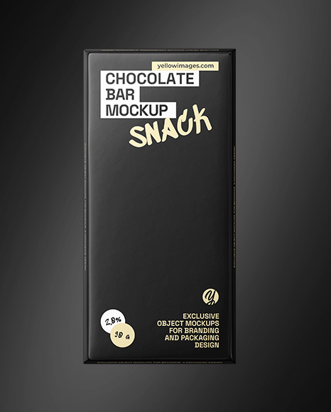 Matte Chocolate Bar Pack Mockup