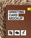 Greeting Card on a Woven Placemat Mockup