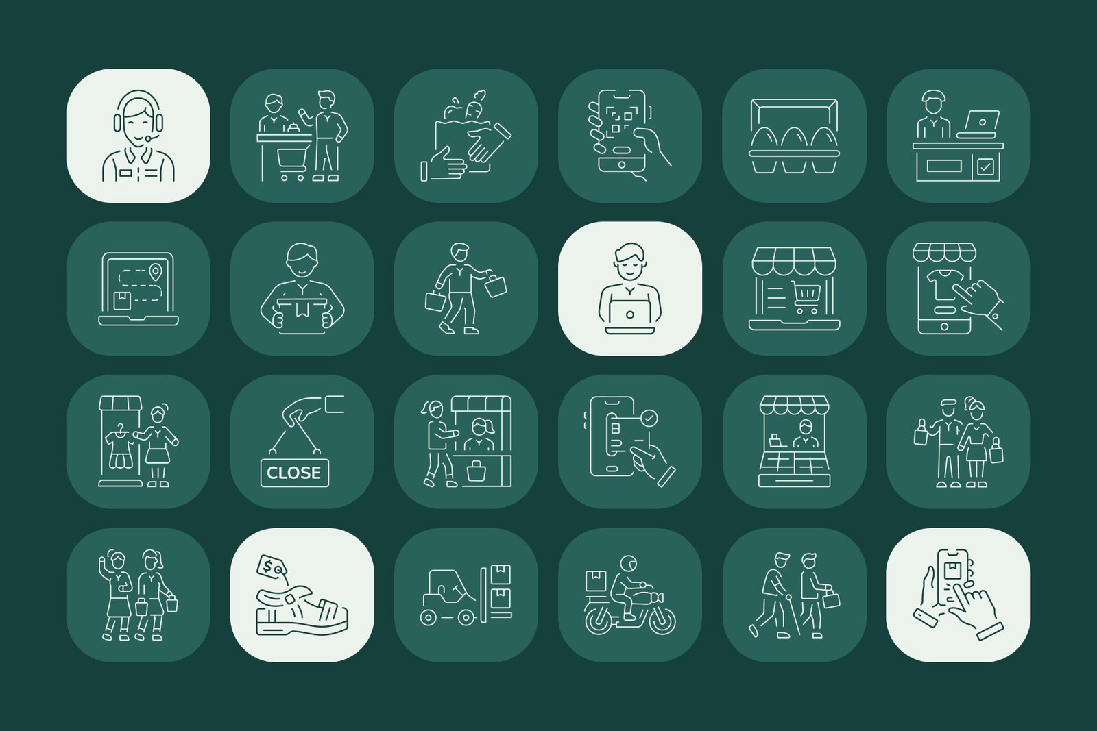 Shopping Icon Art Set
