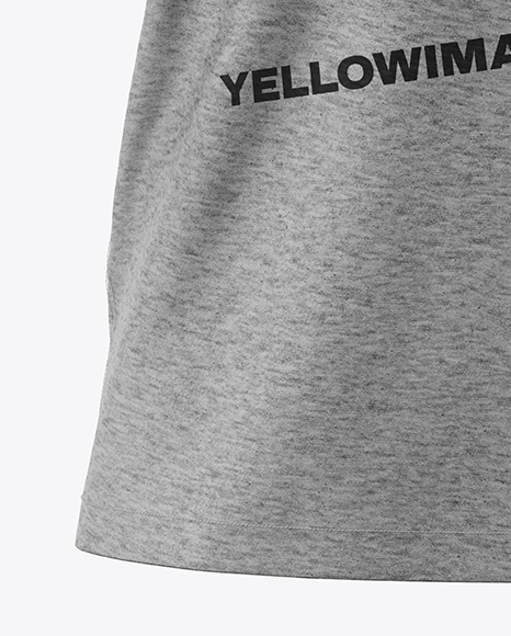 Kids Heather V-Neck T-Shirt Mockup - Front View