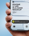 iPhone 17 Air Cloud White in a Hand Mockup