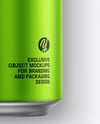 330ml Matte Metallic Aluminium Drink Can Mockup