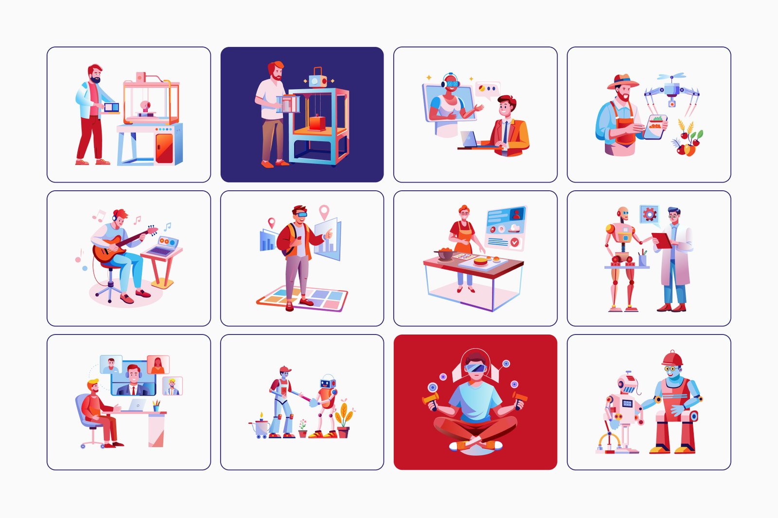 Technology Illustration Set