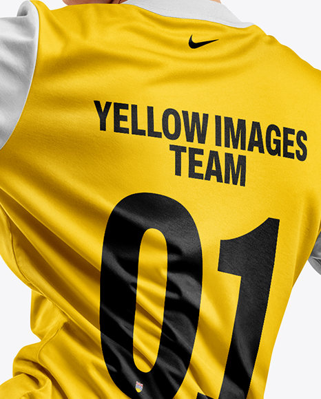 Woman Wearing Soccer Jersey and Shorts Mockup