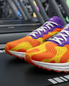 Pair of Running Shoes on Treadmill Mockup