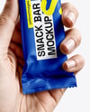 Matte Snack Bar in a Hand Mockup