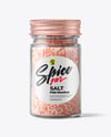 Clear Glass Jar with Pink Salt Mockup