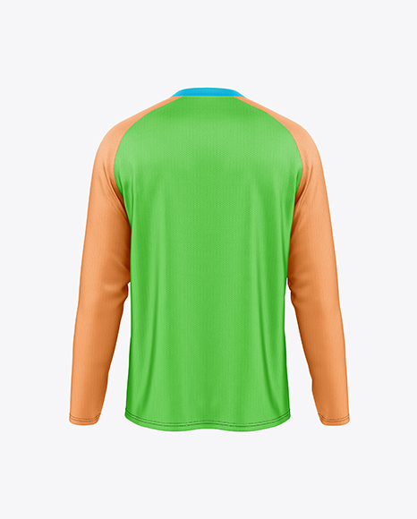 Raglan Long Sleeve Jersey Mockup - Back View
