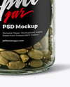 Glass Jar with Cardamom Pods Mockup