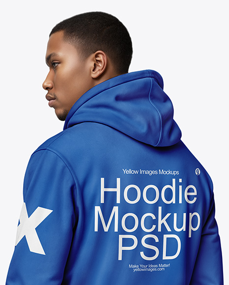 Black Man Wearing a Hoodie and Pants Mockup