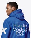 Black Man Wearing a Hoodie and Pants Mockup