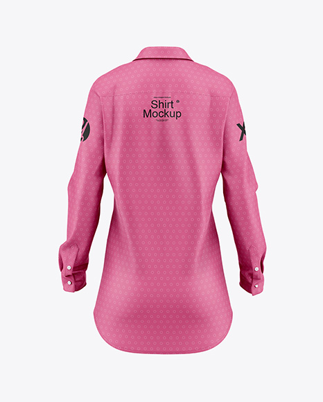 Women's Long Sleeve Shirt Mockup - Back View