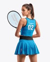 Woman Wearing Tennis Uniform Mockup