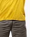 Male UFC Fighter Wearing T-Shirt and Flexing Biceps Mockup