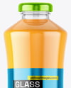 Glass Bottle with Orange Juice Mockup
