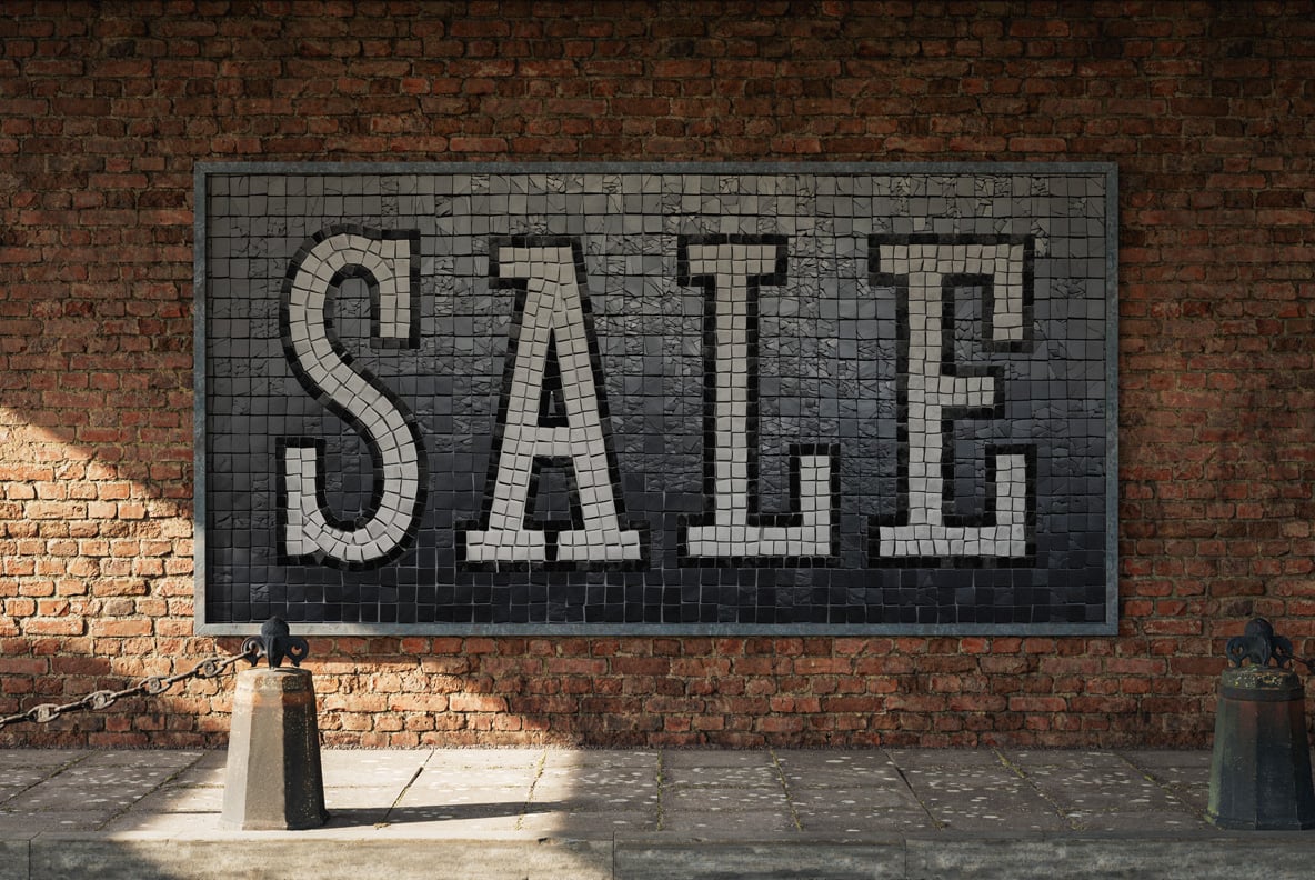 Mosaic BW Font