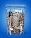 Stand-Up Pouch w/ Chia Seeds Mockup