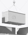 Shipping Container with Slings Mockup