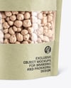 Kraft Stand-up Pouch with Chickpea Mockup