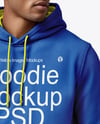 Black Man Wearing a Hoodie and Pants Mockup