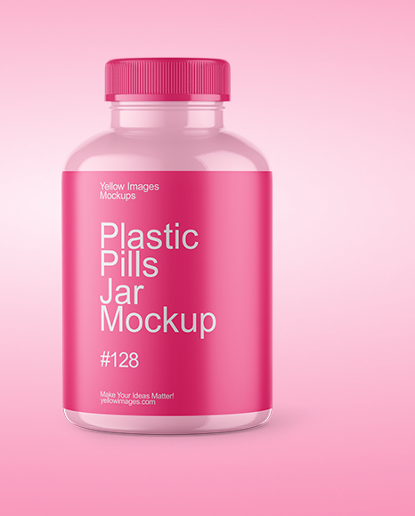 Plastic Pills Jar Mockup