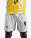Black Man Wearing Full Soccer Kit Mockup
