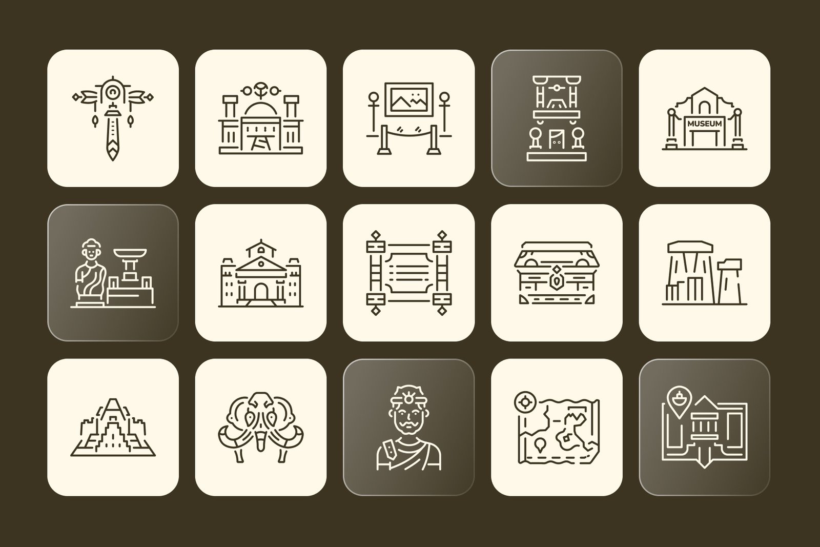 Museum Icon Set