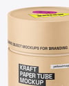 Kraft Paper Tube Mockup – High-Angle Shot