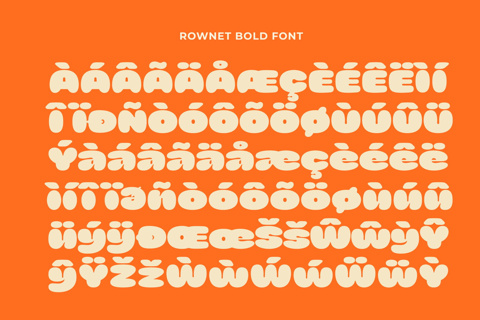 Rownet - Rounded Bold Font