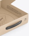 Kraft Paper Box with Plastic Handle Mockup