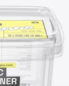 Clear Plastic Food Container Mockup