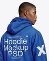 Black Man Wearing a Hoodie and Pants Mockup
