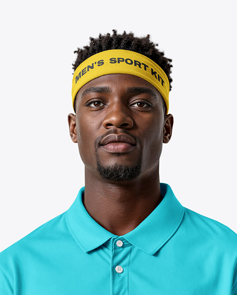 Afro-American Man Wearing Full Tennis Kit Mockup
