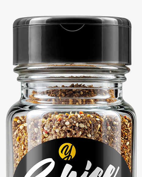 Spice Jar with Ground Pepper Mix Mockup
