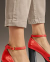 Woman Wearing Pants and Platform Heels Mockup