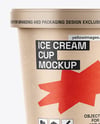 Kraft Paper Ice Cream Cup Mockup