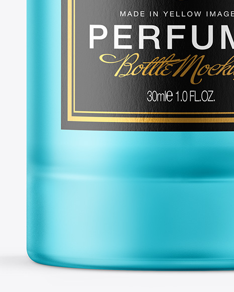Frosted Glass Perfume Bottle Mockup