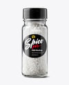 Glass Jar with Coarse Sea Salt Mockup