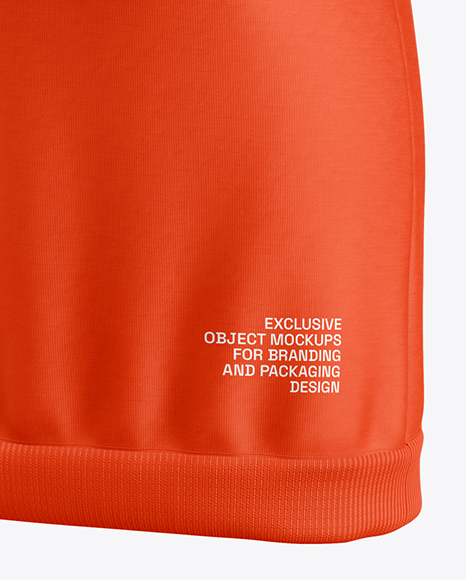 Women Cotton Hoodie Dress Mockup - Half Side View