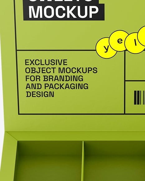 Opened Empty Box for Chocolate Sweets Mockup