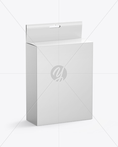 Paper Hanging Box Mockup – Half Side View