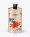 Kraft Paper Tube with Pull Tab Mockup