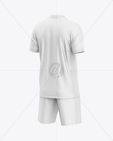 Soccer Kit Mockup - Back Half Side View