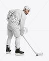 Man Wearing Full Ice Hockey Kit Mockup