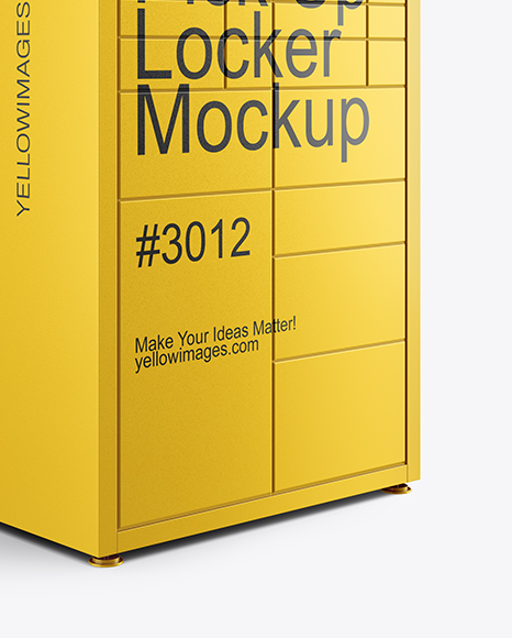Pick Up Locker Mockup - Half Side View