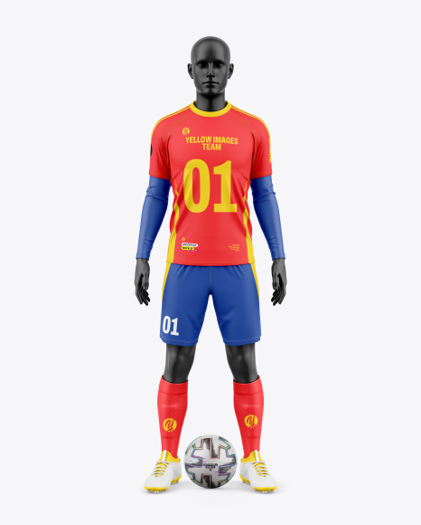Soccer Kit w/ Mannequin Mockup - Front View