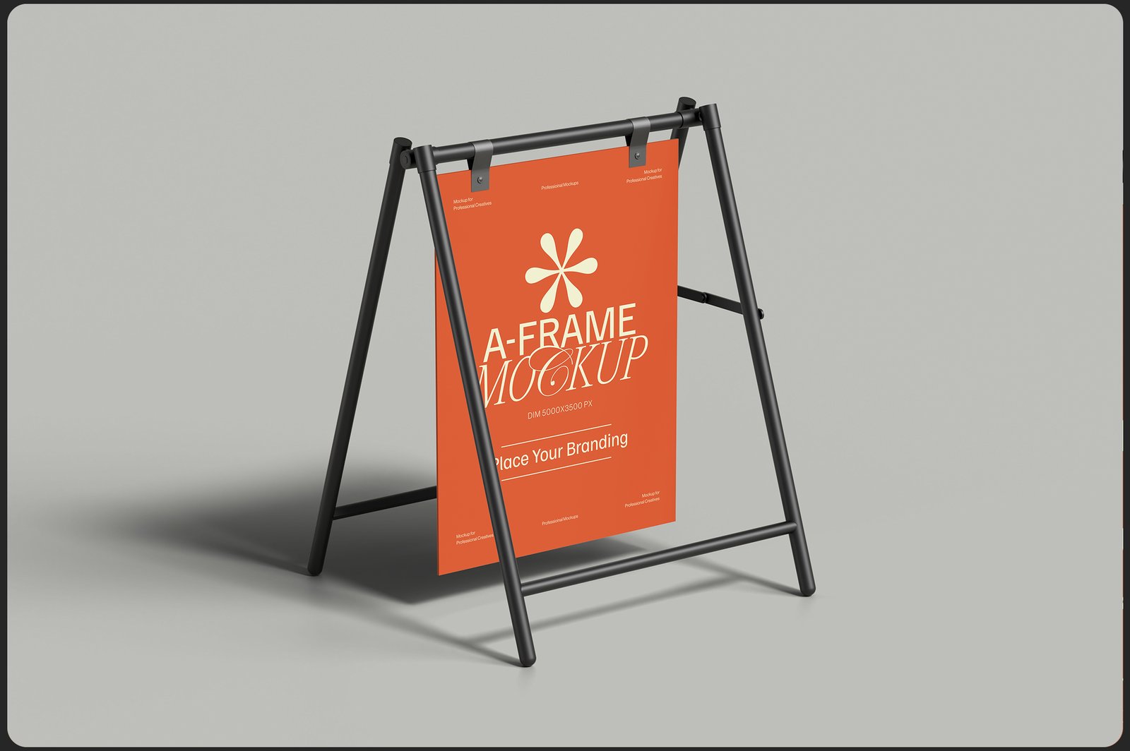 A-Frame Sidewalk Sign Mockup